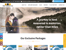 Tablet Screenshot of manalihoneymoontours.com